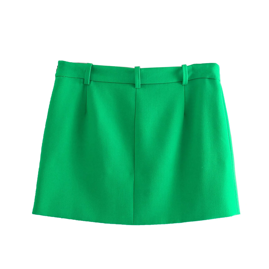 Fashion Green Slit Skirt,Skirts