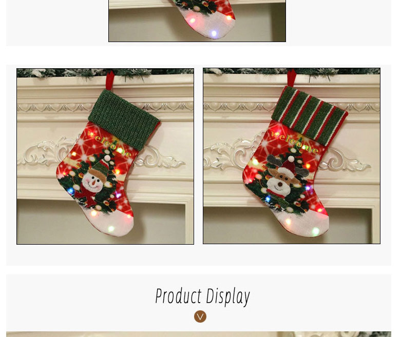 Fashion Snowman Led Christmas Socks With Lights (with Electronics),Fashion Socks