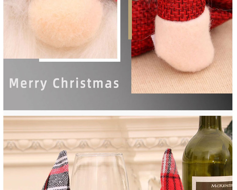 Fashion Grey Christmas Red Wine Bottle Wine Set,Festival & Party Supplies