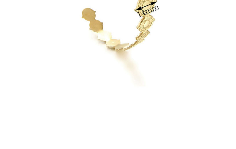 Fashion 4# Stainless Steel Gold-plated Open Geometric Bracelet,Bracelets