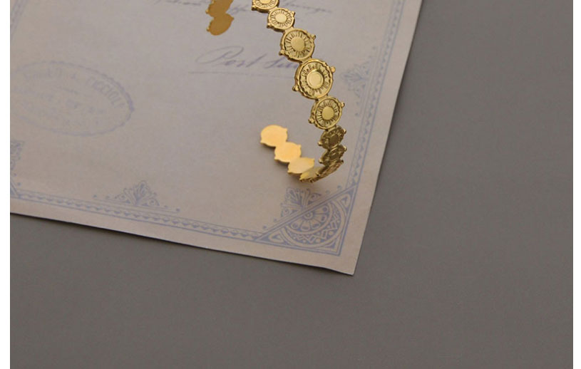 Fashion 4# Stainless Steel Gold-plated Open Geometric Bracelet,Bracelets