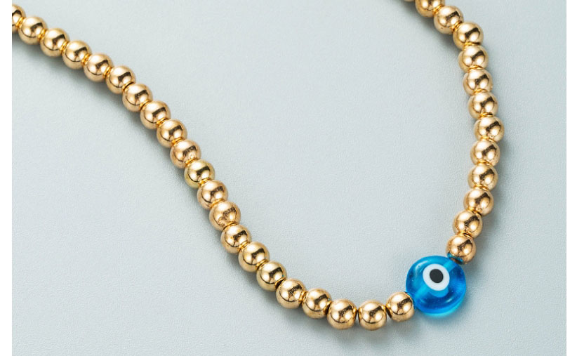 Fashion Necklace Shell Eyes Gold Bead Beaded Necklace,Pendants