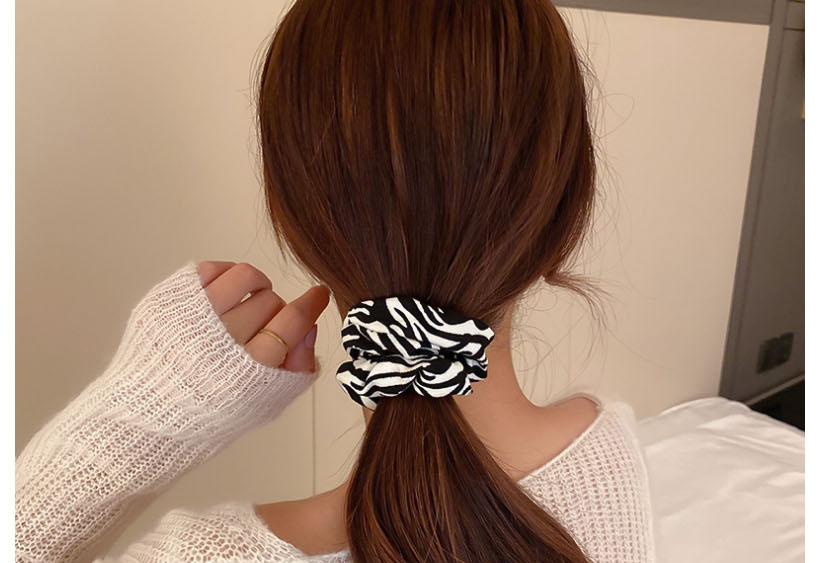 Fashion Black And White Striped Hair Tie Striped Pleated Hair Tie,Hair Ring