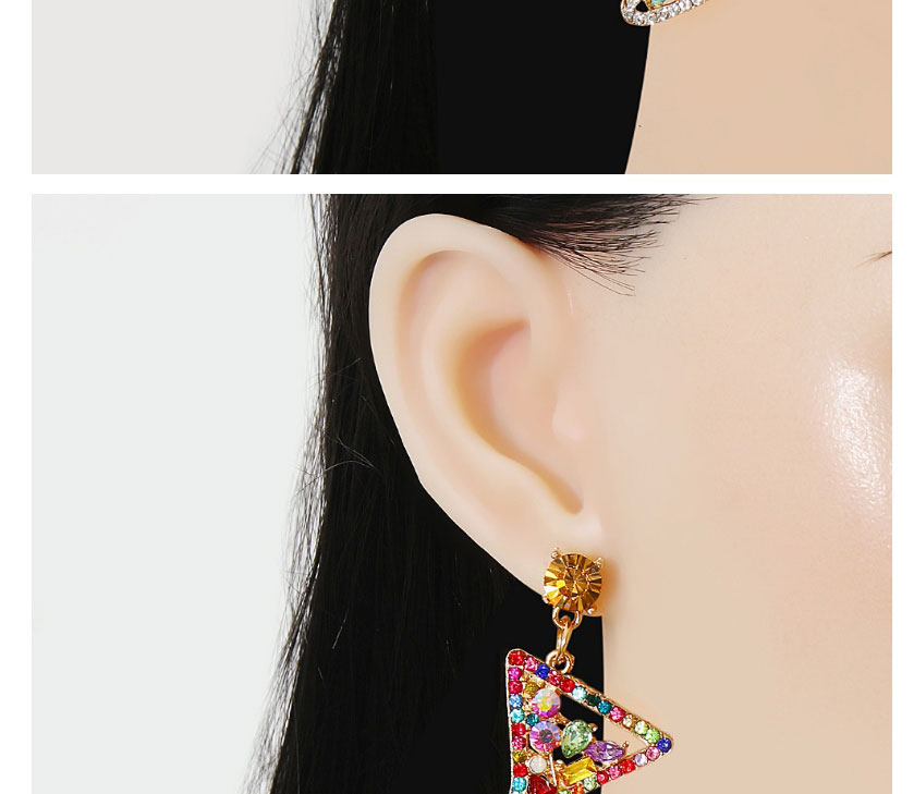 Fashion Light Color Alloy Diamond Color Hollow Wine Cup Earrings,Stud Earrings