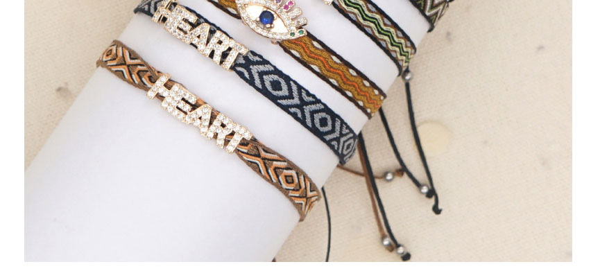 Fashion 2# Grid Web With Diamond Letter Bracelet,Bracelets