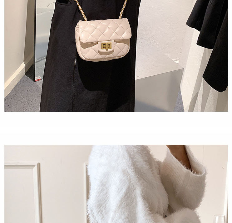 Fashion Small Black Lingge Embroidery Thread Lock Crossbody Bag,Shoulder bags