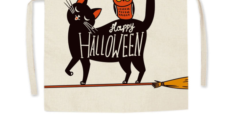 Fashion 11# Halloween Cartoon Print Apron,Festival & Party Supplies