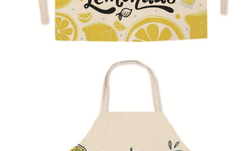 Fashion 36# Polyester Lemon Print Apron,Home Textiles