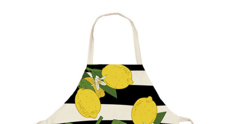 Fashion Twenty Four# Fruit Print Linen Apron,Home Textiles