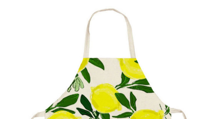 Fashion 38# Fruit Print Linen Apron,Home Textiles