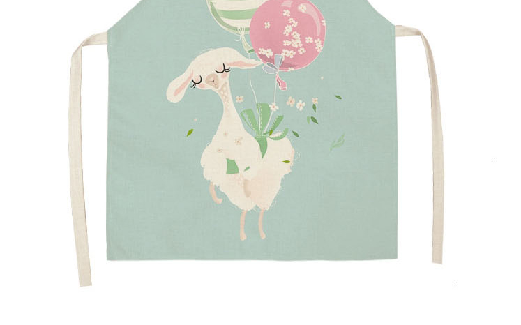 Fashion 38# Cartoon Animal Print Cotton And Linen Apron,Home Textiles