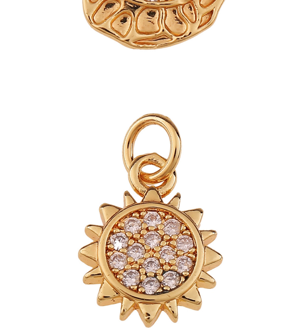 Fashion 10 # Copper Diamond Geometry Palm Pentagonal Star Eye Cattle Head Diy Accessories,Jewelry Findings & Components