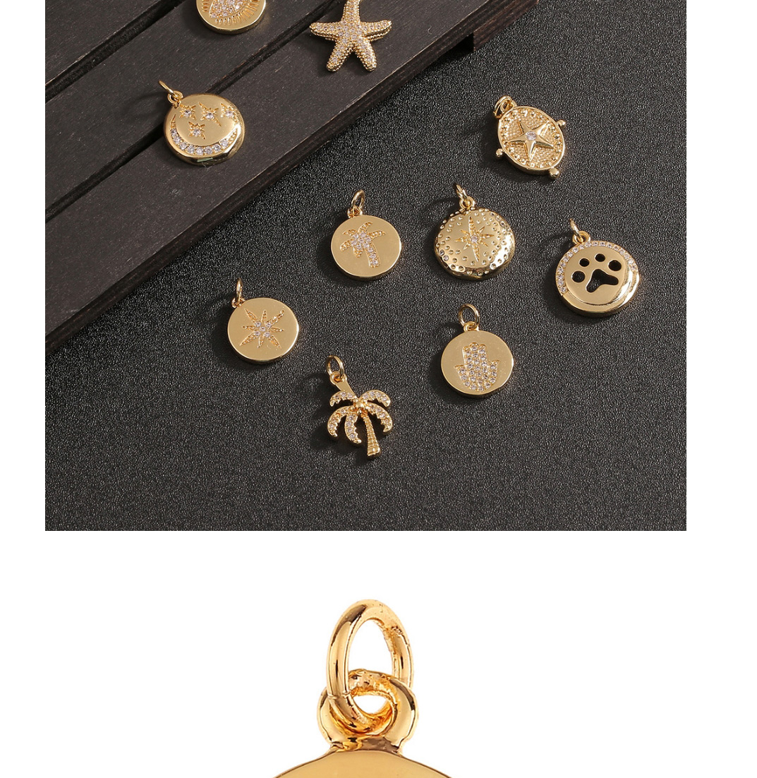 Fashion 10 # Copper Diamond Cocoa Eye Starfish Geometric Diy Accessories,Jewelry Findings & Components