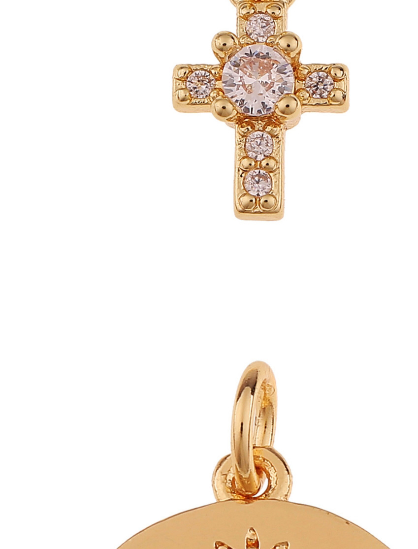 Fashion 10 # Copper Diamond Cactus Cross Geometry Diy Accessories,Jewelry Findings & Components