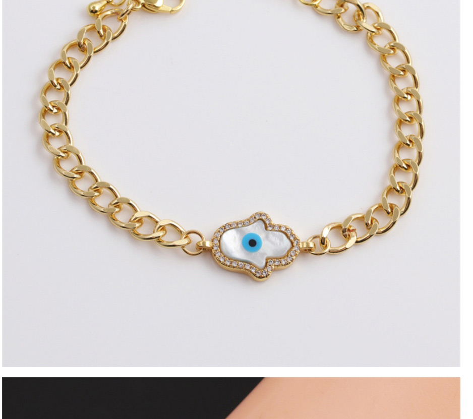 Fashion 3# Copper Plated Real Gold Color Chain Eye Bracelet,Bracelets