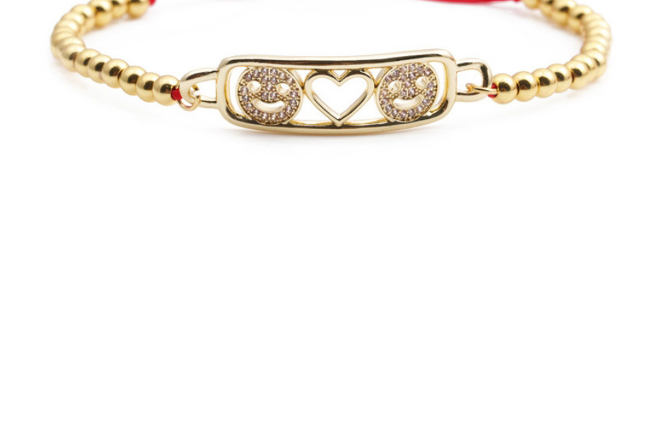 Fashion 4# Bronze Diamond Love Smiley Bracelet,Bracelets