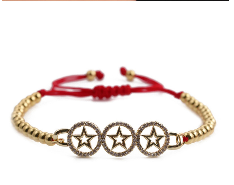 Fashion 3# Bronze Plated Real Gold Color Star Bracelet,Bracelets