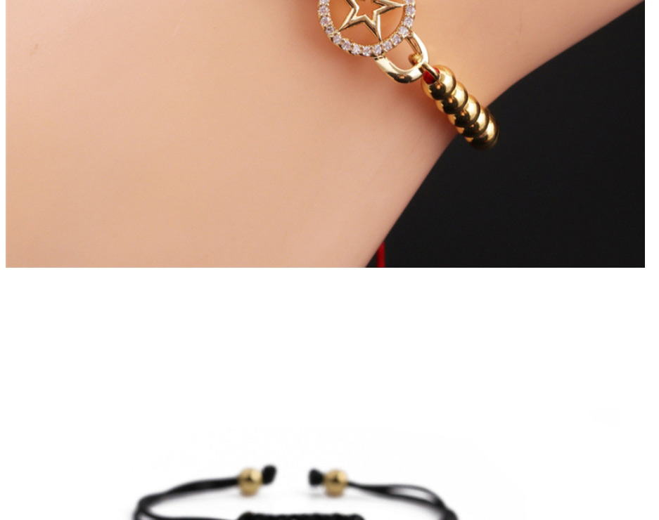 Fashion 4# Bronze Plated Real Gold Color Star Bracelet,Bracelets