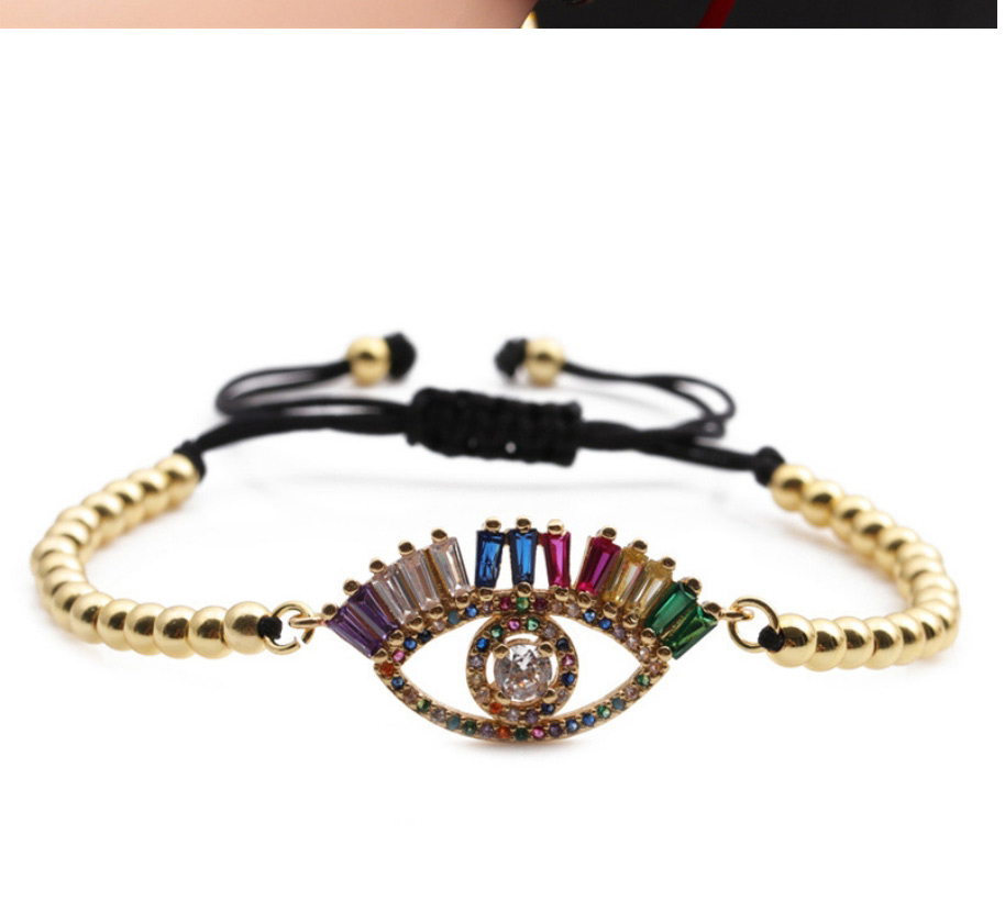 Fashion 2# Copper Plated Real Gold Color Eye Bracelet,Bracelets