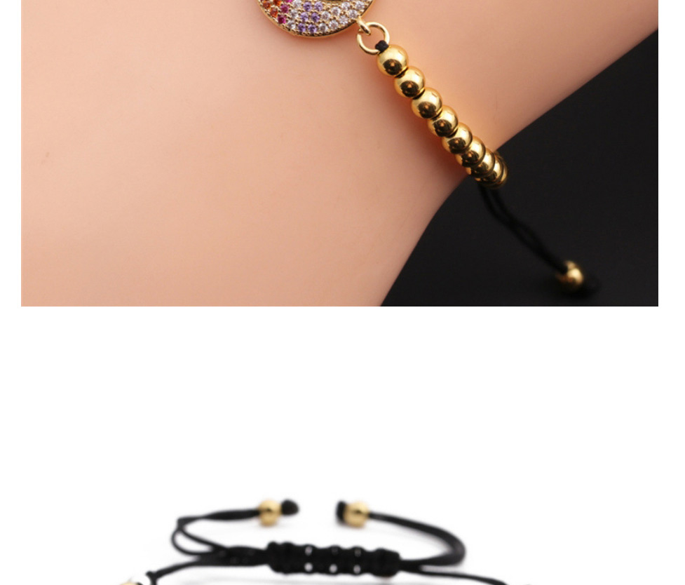 Fashion 2# Copper Plated Real Gold Color Diamond Eye Bracelet,Bracelets