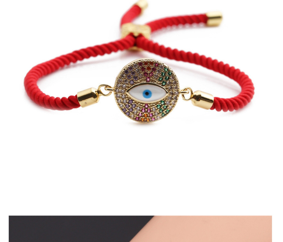 Fashion 2# Copper Plated Real Gold Color Diamond Eye Bracelet,Bracelets