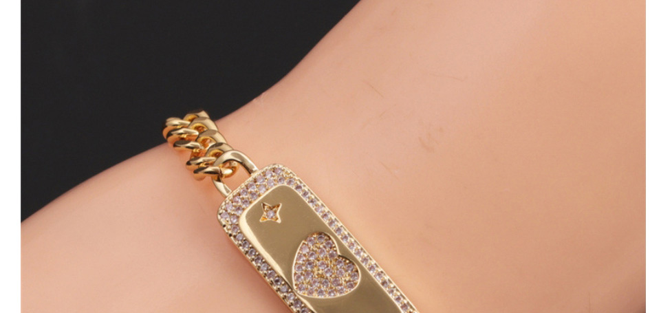 Fashion 2# Copper Plated Real Gold Color Love Bracelet,Bracelets