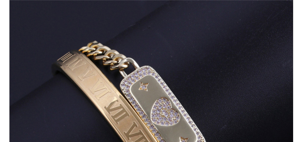 Fashion 2# Copper Plated Real Gold Color Love Bracelet,Bracelets