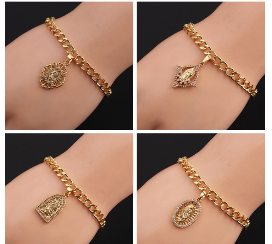 Fashion 3# Bronze Plated Real Gold Color Virgin Bracelet,Bracelets