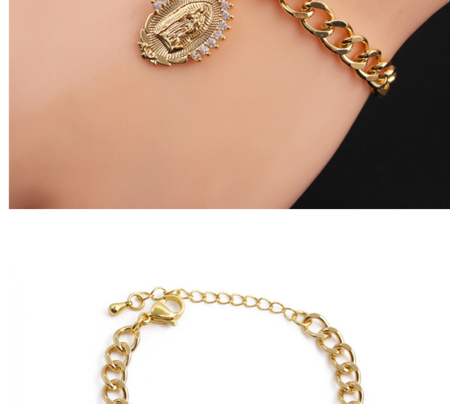 Fashion 2# Bronze Plated Real Gold Color Virgin Bracelet,Bracelets
