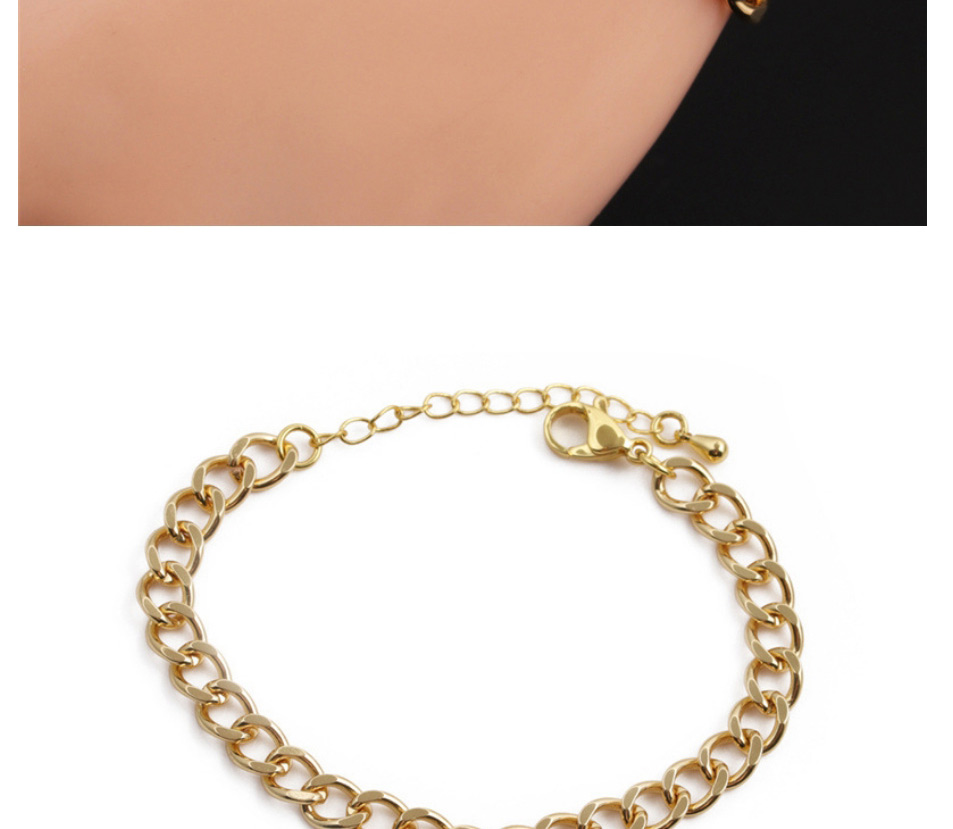 Fashion 2# Copper Diamond Smiley Emoji Bracelet,Bracelets