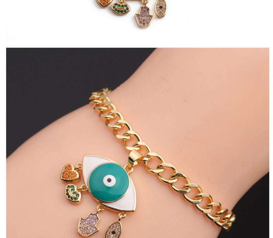 Fashion 1# Copper Plated Real Gold Color Eye Bracelet,Bracelets