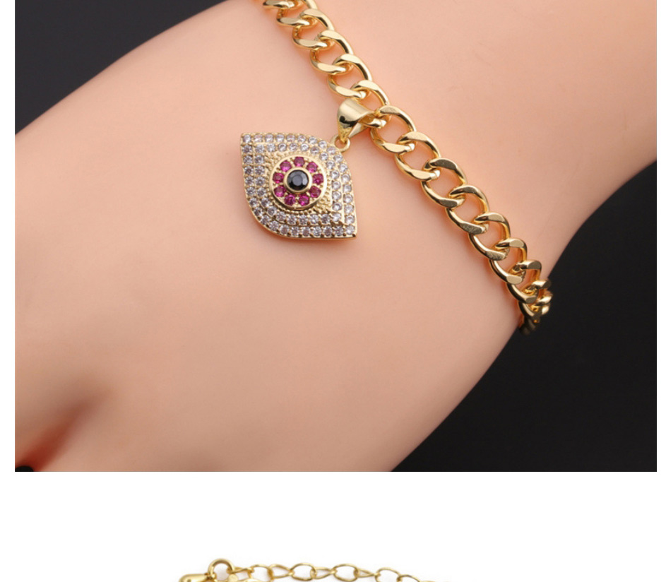 Fashion 4# Copper Plated Real Gold Color Eye Bracelet,Bracelets