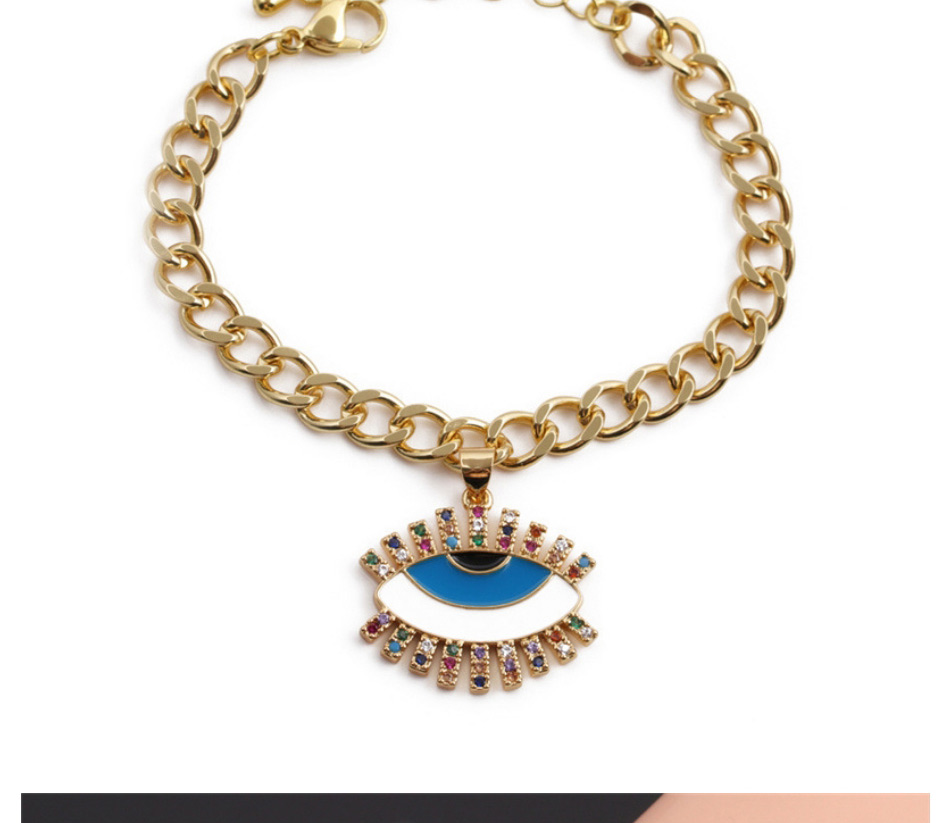 Fashion 3# Copper Plated Real Gold Color Eye Bracelet,Bracelets