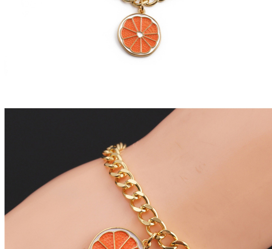 Fashion Red Copper Plated Real Gold Color Dripping Orange Bracelet,Bracelets