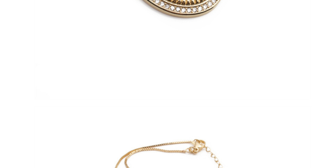Fashion 2# Copper And Diamond Geometric Maria Necklace,Necklaces