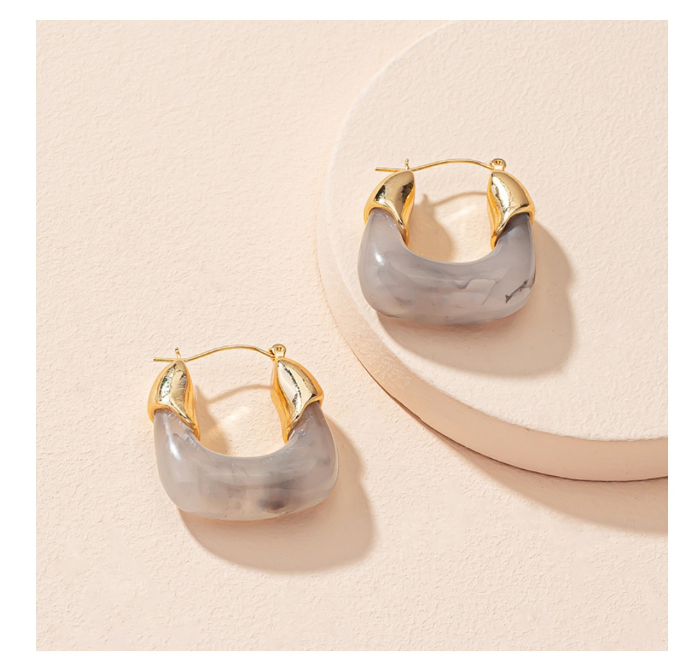Fashion Transparent White Acrylic Geometric Earrings,Hoop Earrings