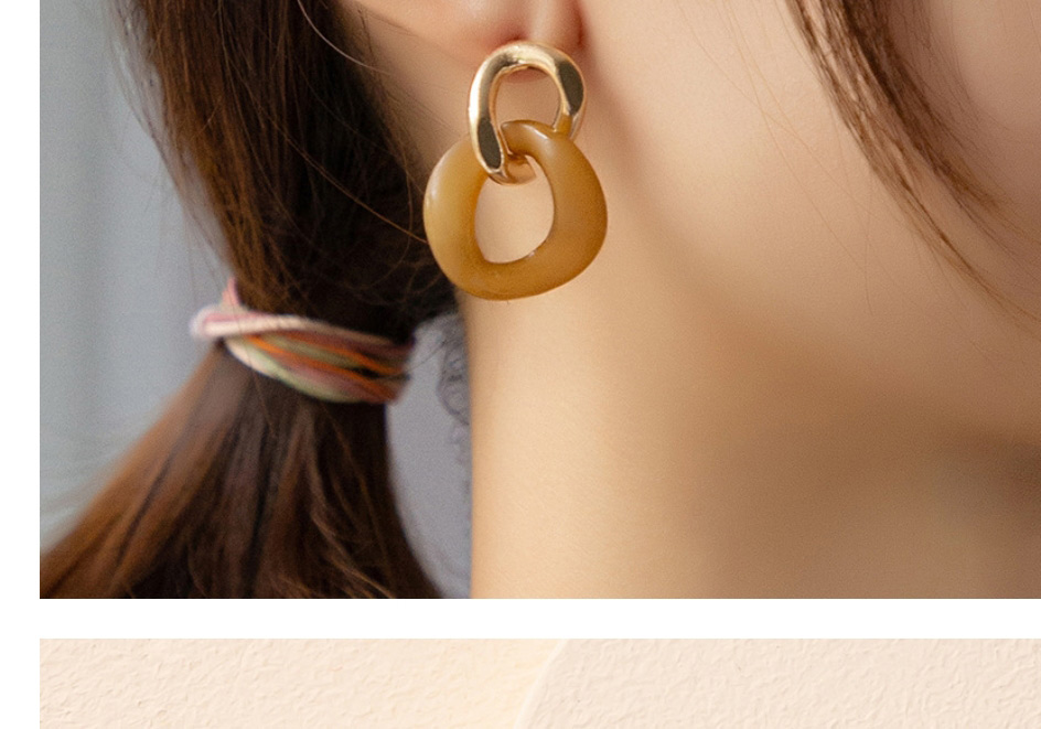 Fashion Milky Acrylic Geometric Stud Earrings,Stud Earrings