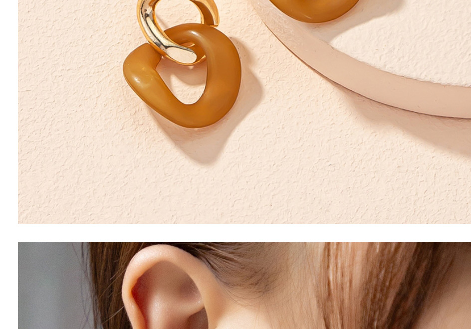 Fashion Milky Acrylic Geometric Stud Earrings,Stud Earrings
