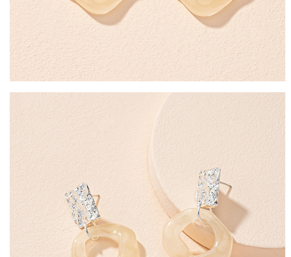 Fashion Gold Color Acrylic Irregular Geometric Stud Earrings,Stud Earrings