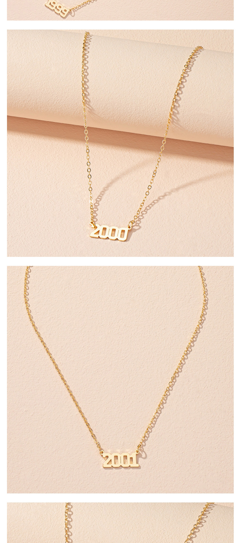 Fashion 1996 Alloy Number Necklace,Pendants