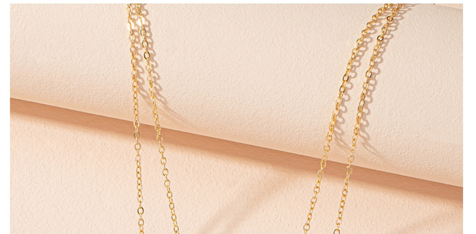 Fashion Gold Color Alloy Alphanumeric Double Layer Necklace,Multi Strand Necklaces