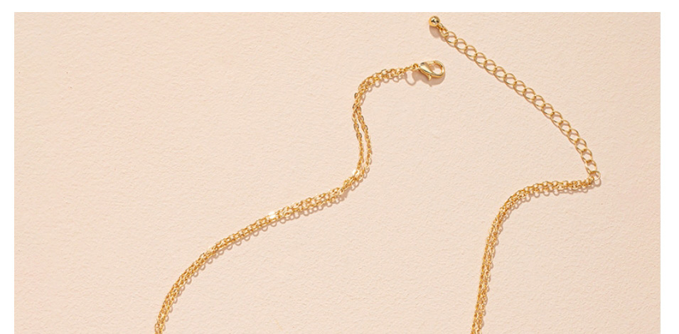 Fashion Gold Color Alloy Alphanumeric Double Layer Necklace,Multi Strand Necklaces