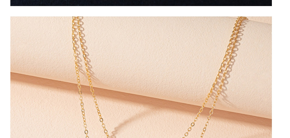 Fashion Gold Color Alloy Digital Love Double Necklace,Multi Strand Necklaces