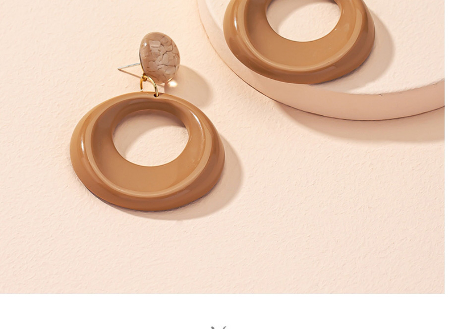 Fashion Milky Acrylic Geometric Ring Ear Studs,Stud Earrings