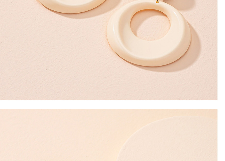 Fashion Milky Acrylic Geometric Ring Ear Studs,Stud Earrings