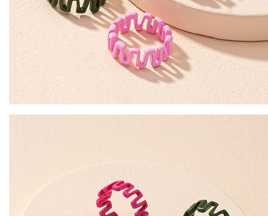 Fashion Pink Metal Geometric Ring,Fashion Rings