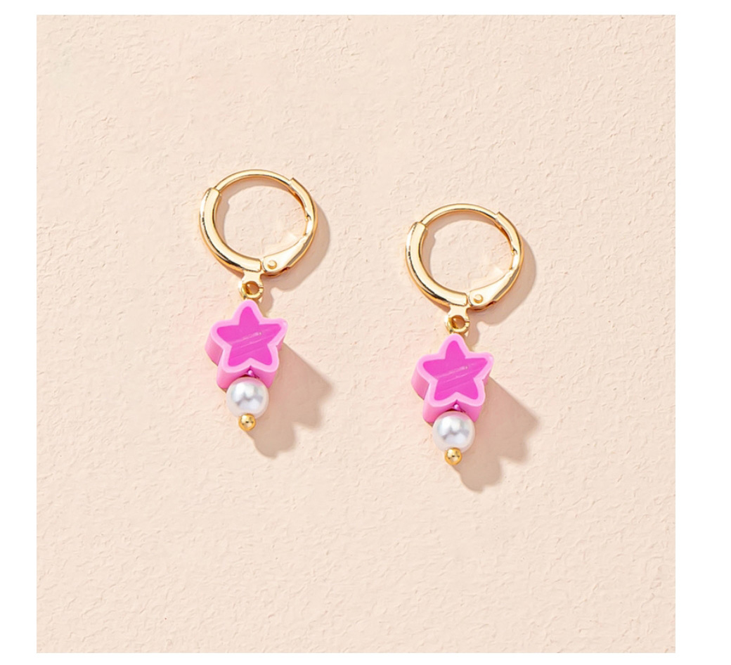 Fashion Smiley Alloy Love Smiley Flower Butterfly Geometric Earrings,Hoop Earrings