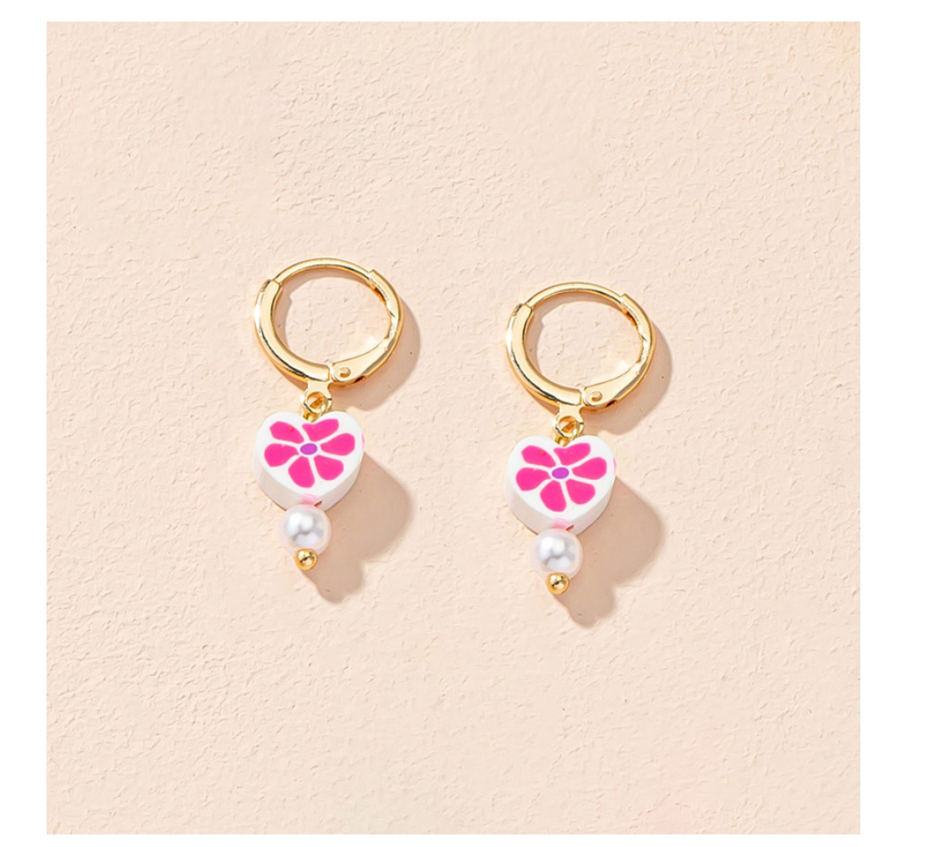 Fashion White Love Alloy Love Smiley Flower Butterfly Geometric Earrings,Hoop Earrings
