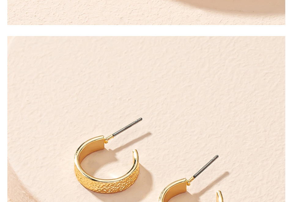 Fashion Silver Alloy Geometric C-shaped Earrings,Hoop Earrings