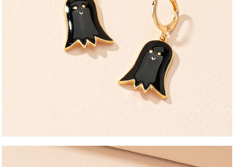 Fashion Black Halloween Dripping Ghost Earrings,Hoop Earrings